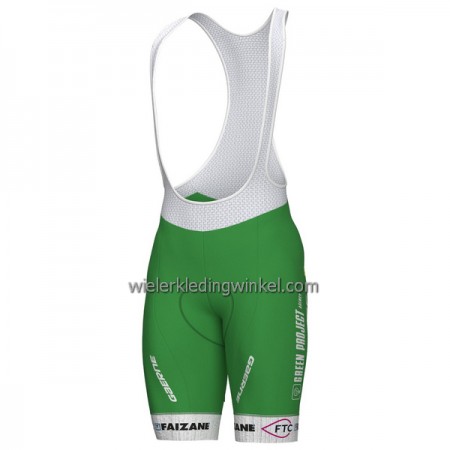 Fietsbroek Kort met Bretels 2023 Bardiani-CSF Faizane Groen Wit